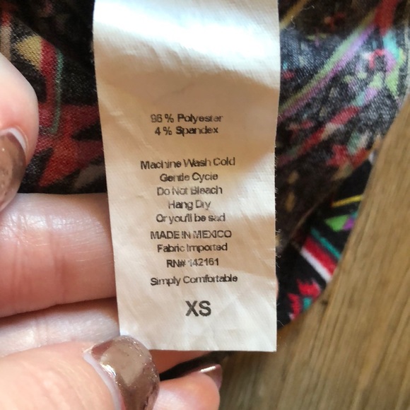 Lularoe Hot Pink and Black geometric shapes Randy - Picture 4 of 5